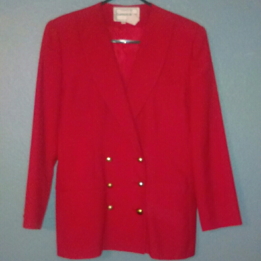 Classic Habits Red Skirt Suit View 2